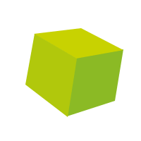 Cube orange vert
